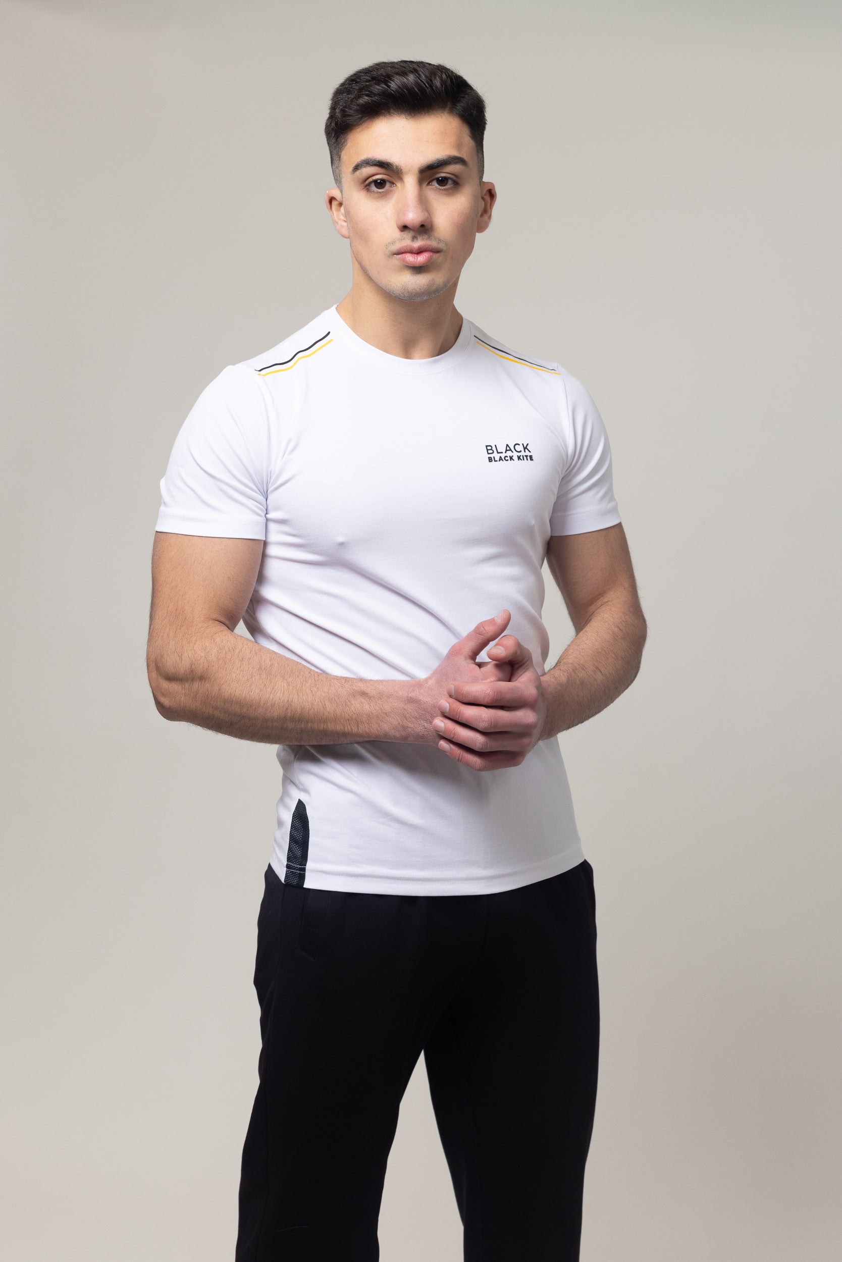 T-Shirt Cotton Lycra Round Neck - White