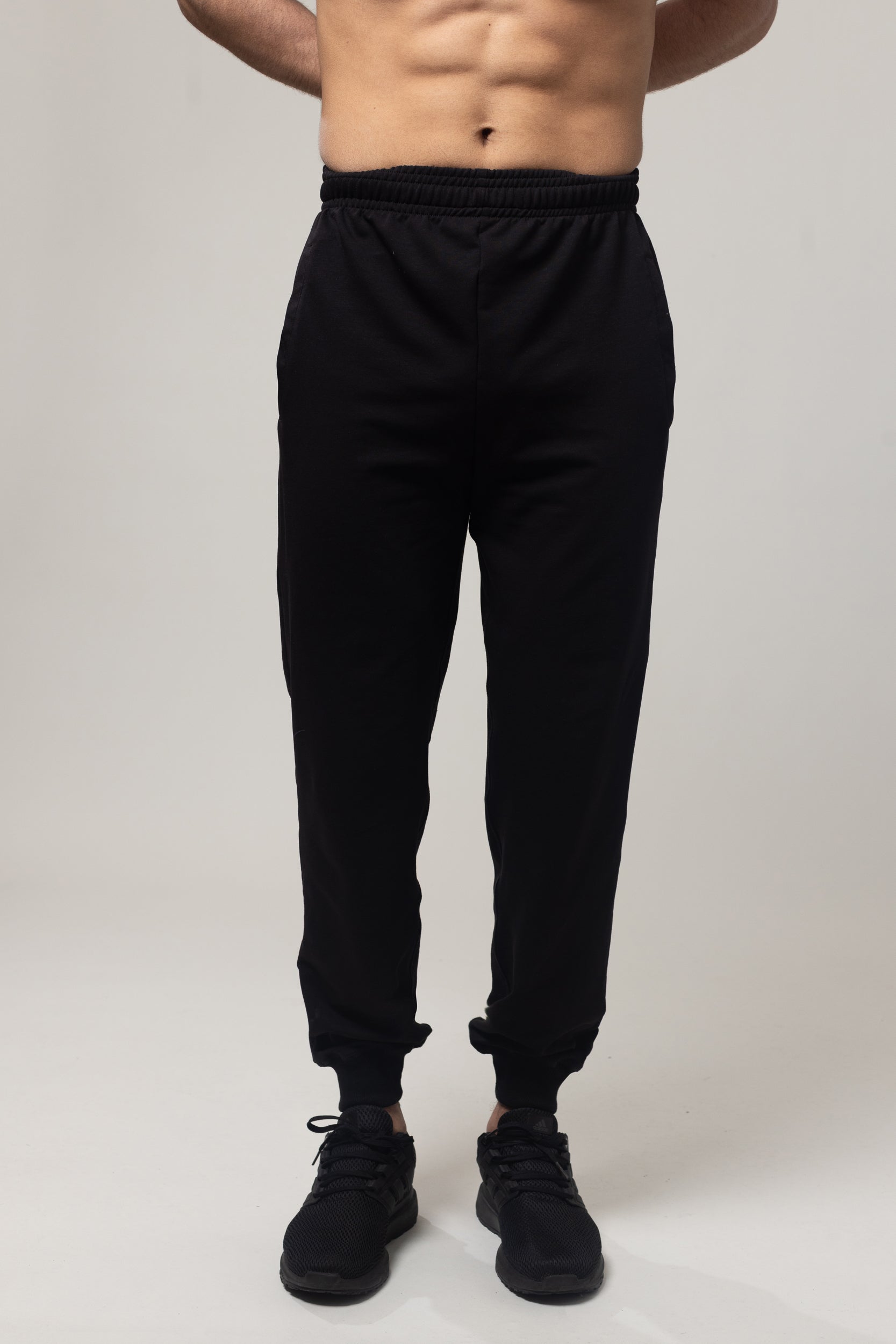 Plain French Terry Jogging Pant - Black