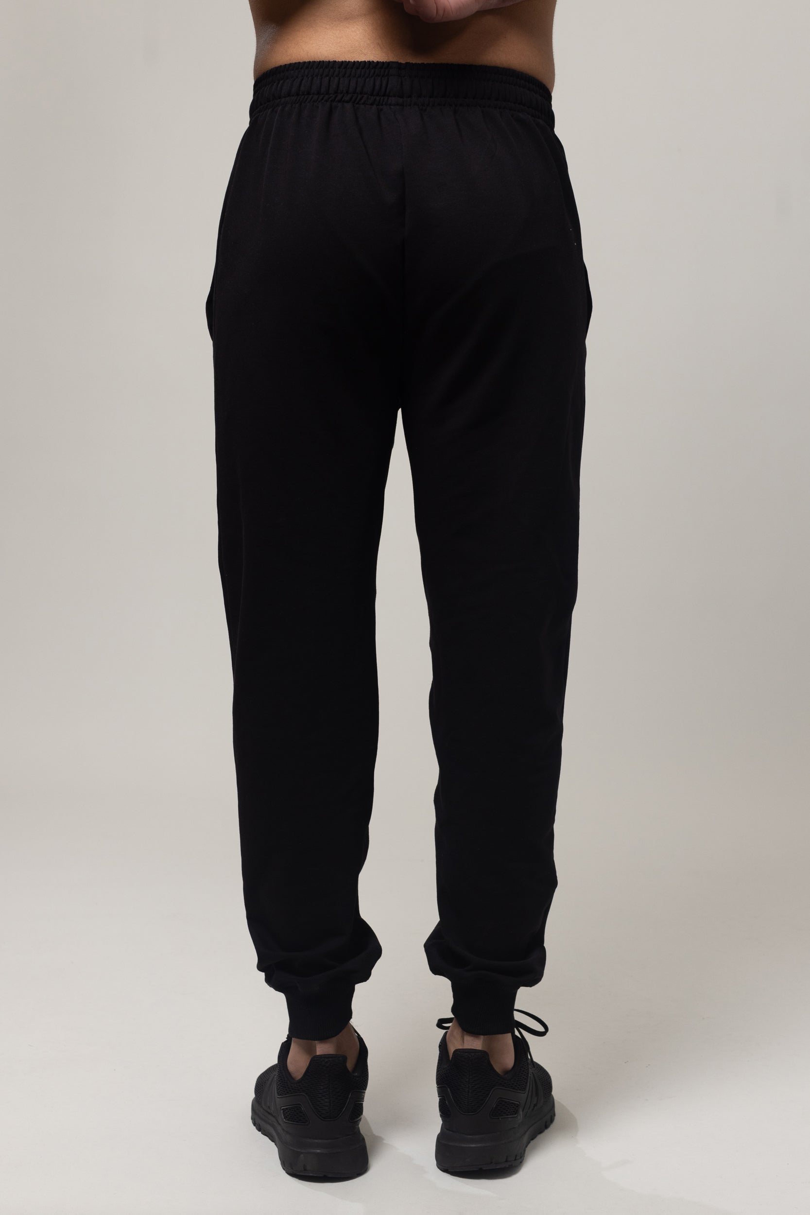 Plain French Terry Jogging Pant - Black