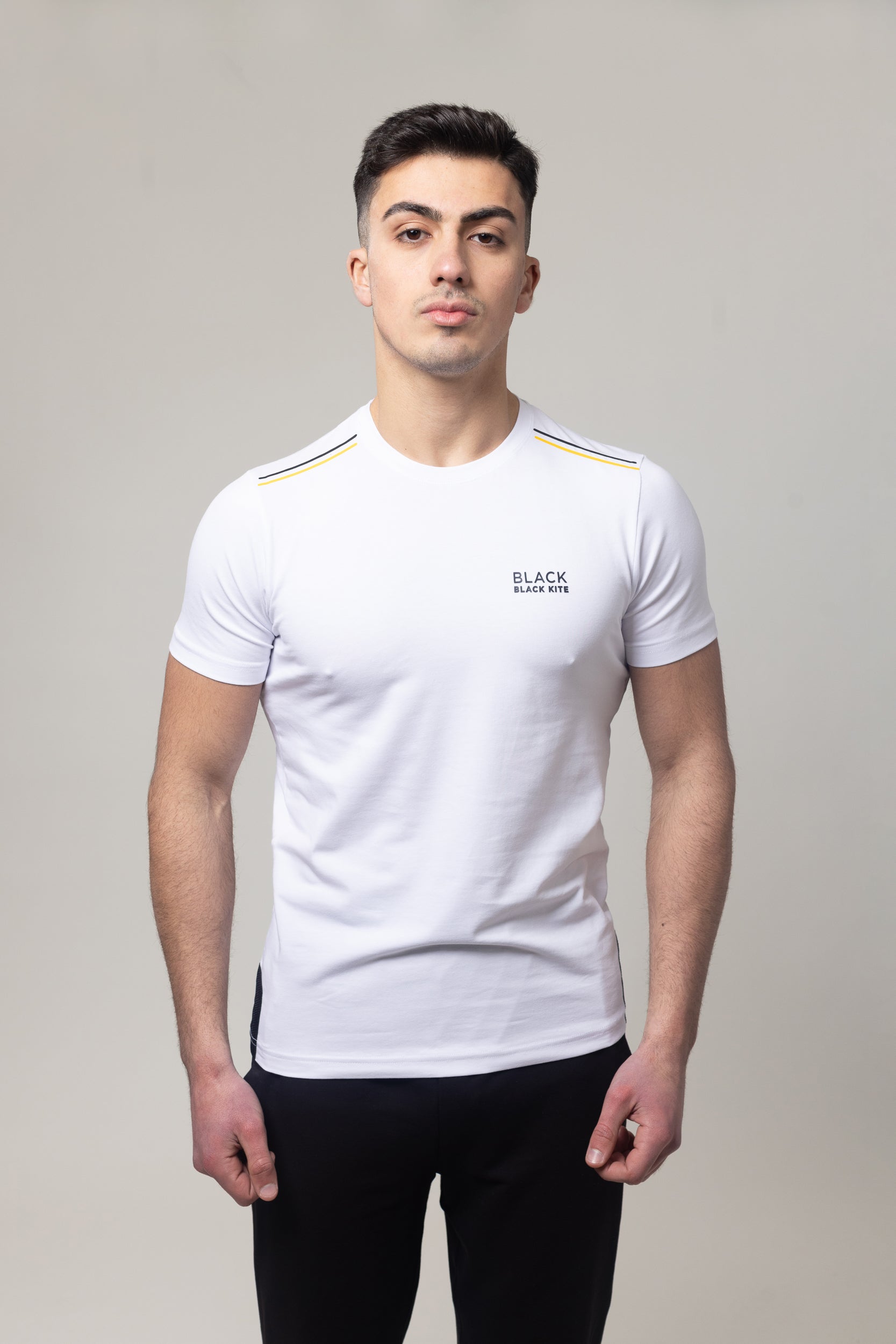 T-Shirt Cotton Lycra Round Neck - White