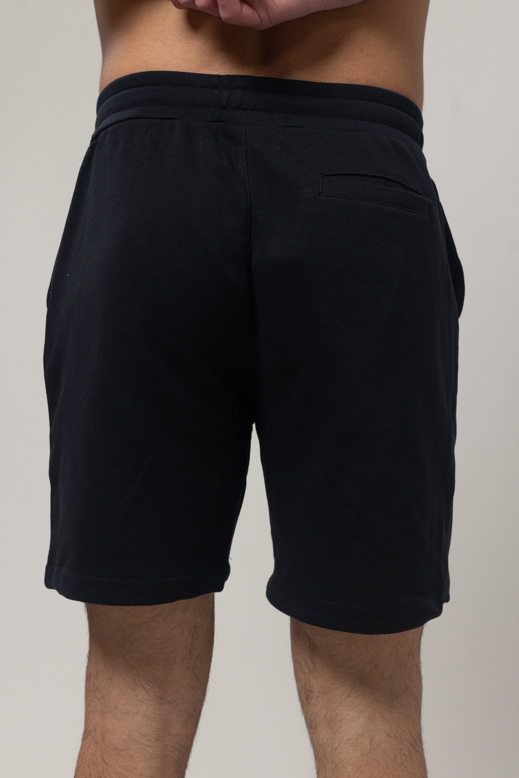 Plain French Terry Jogging Short - Black