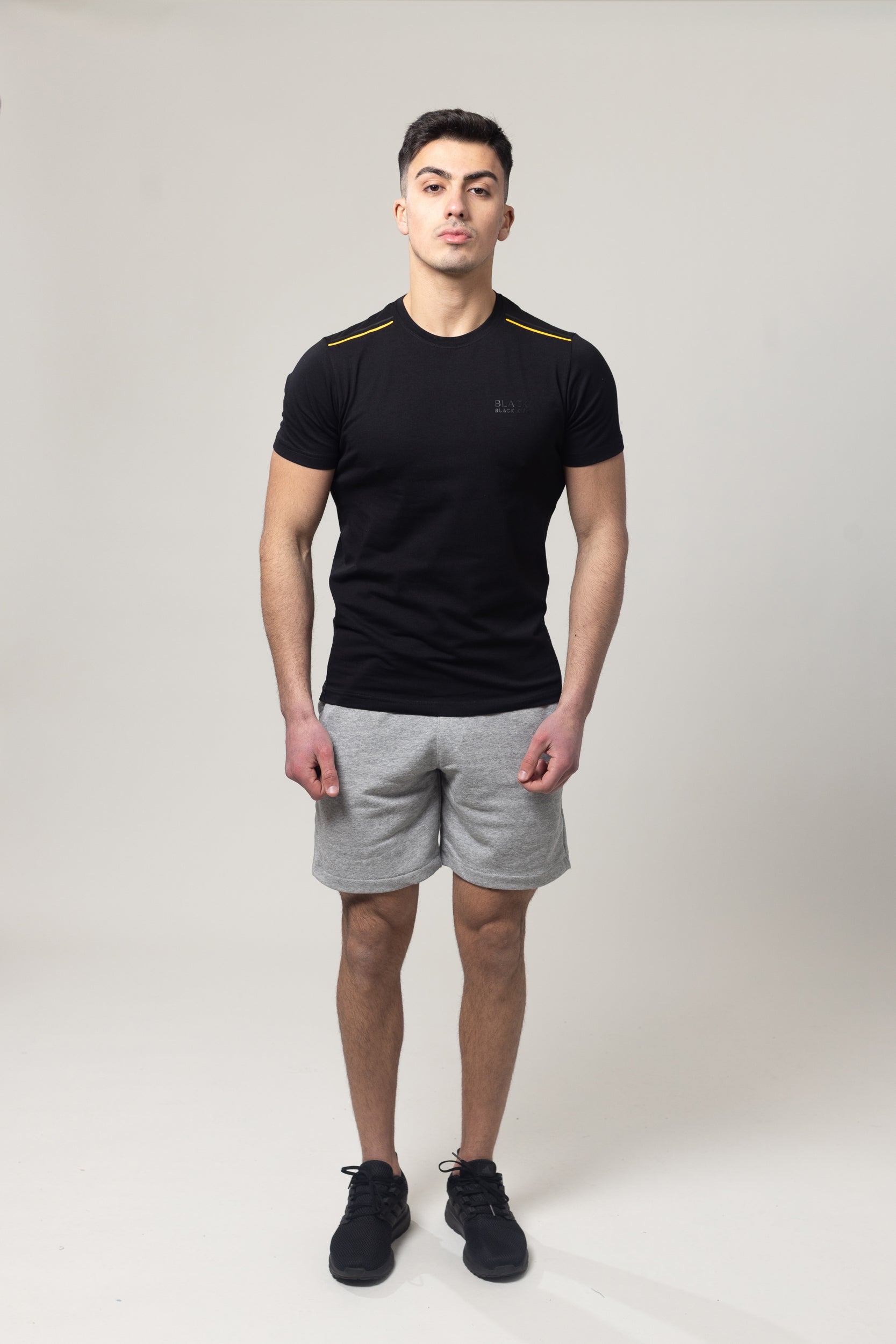 T-Shirt Cotton Lycra Round Neck - Black