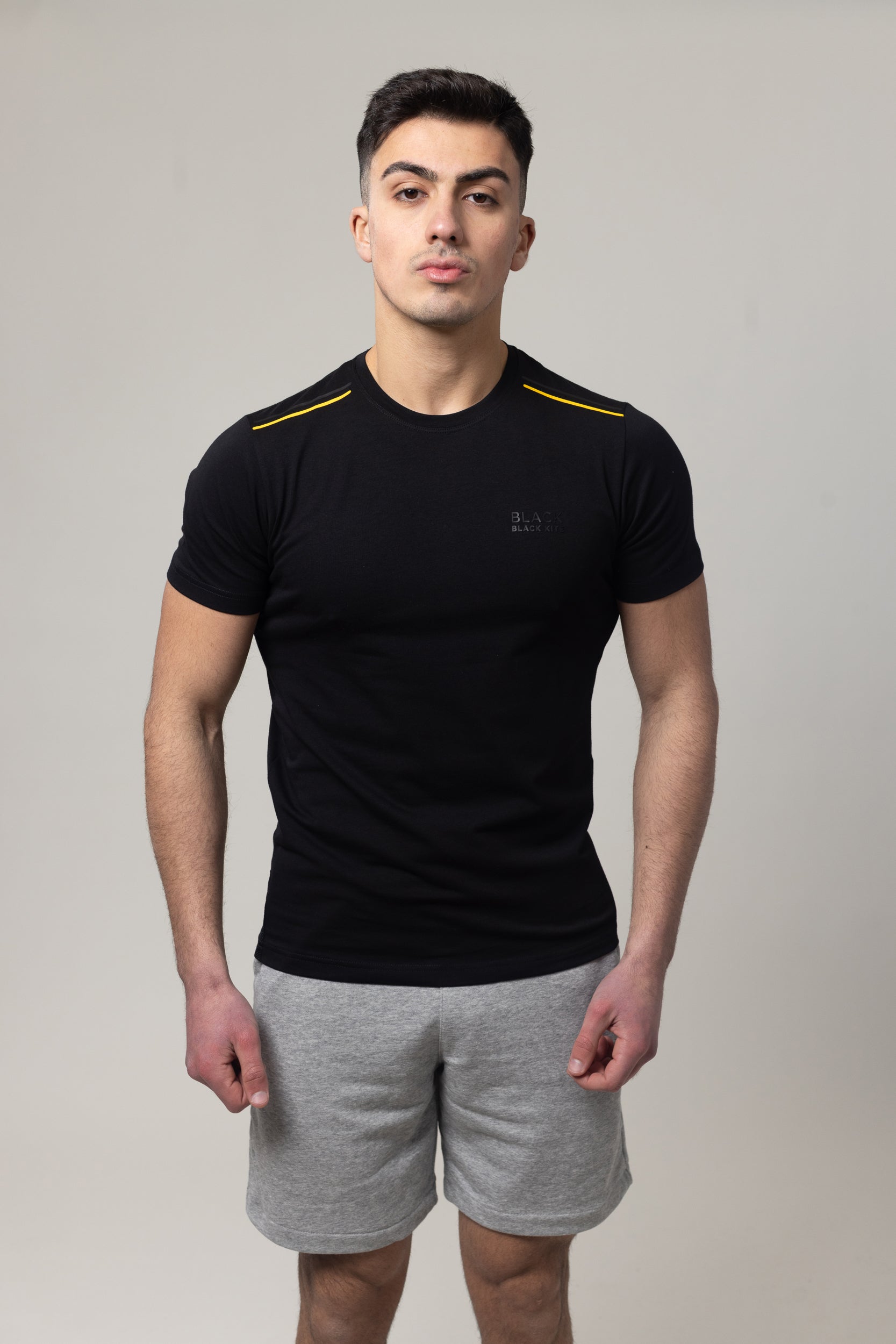 T-Shirt Cotton Lycra Round Neck - Black