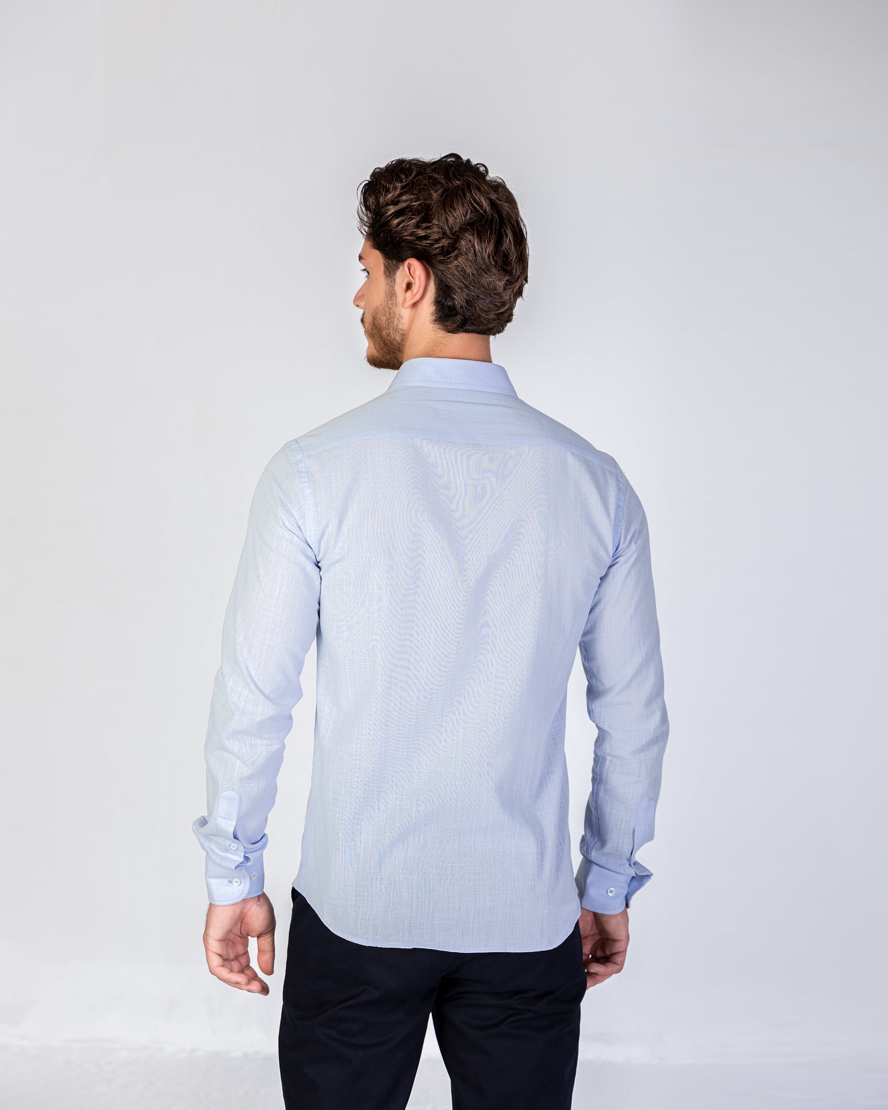 Shirt Linen Cotton - Light Blue