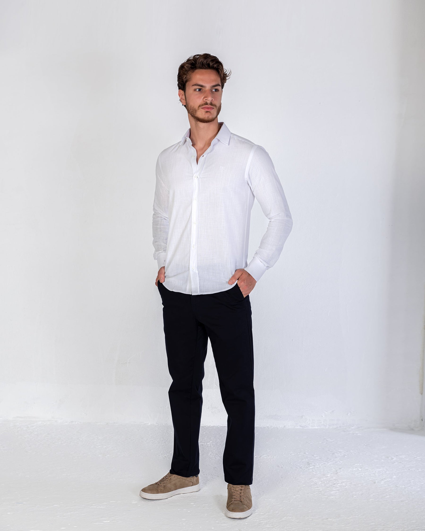 Shirt Linen Cotton - White