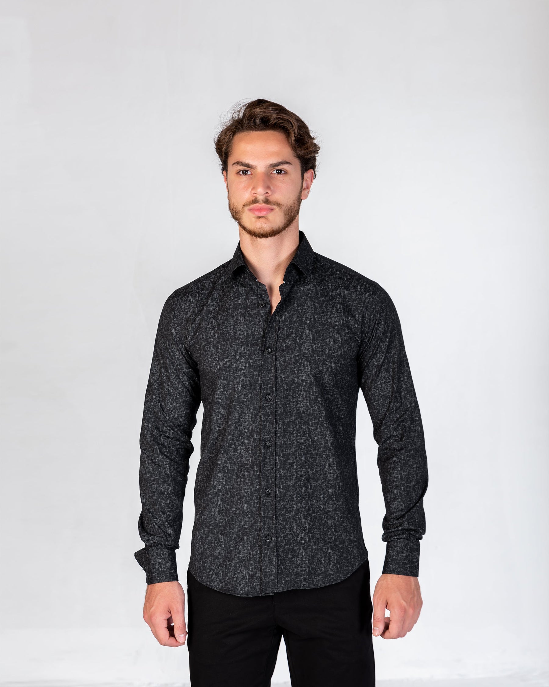 Shirt Printed Cotton - Black