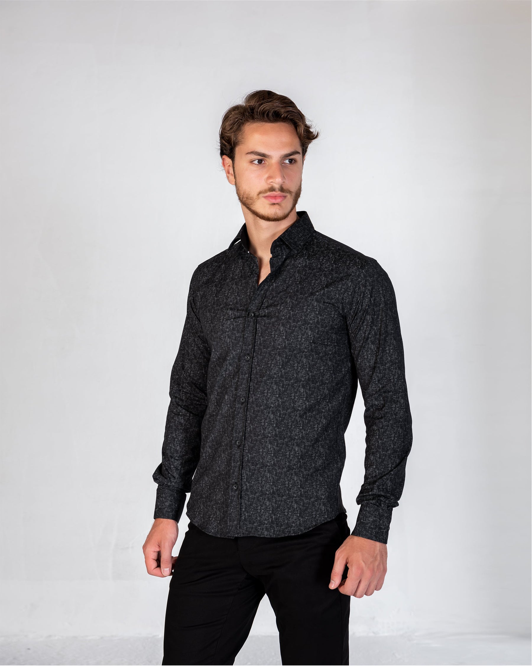 Shirt Printed Cotton - Black