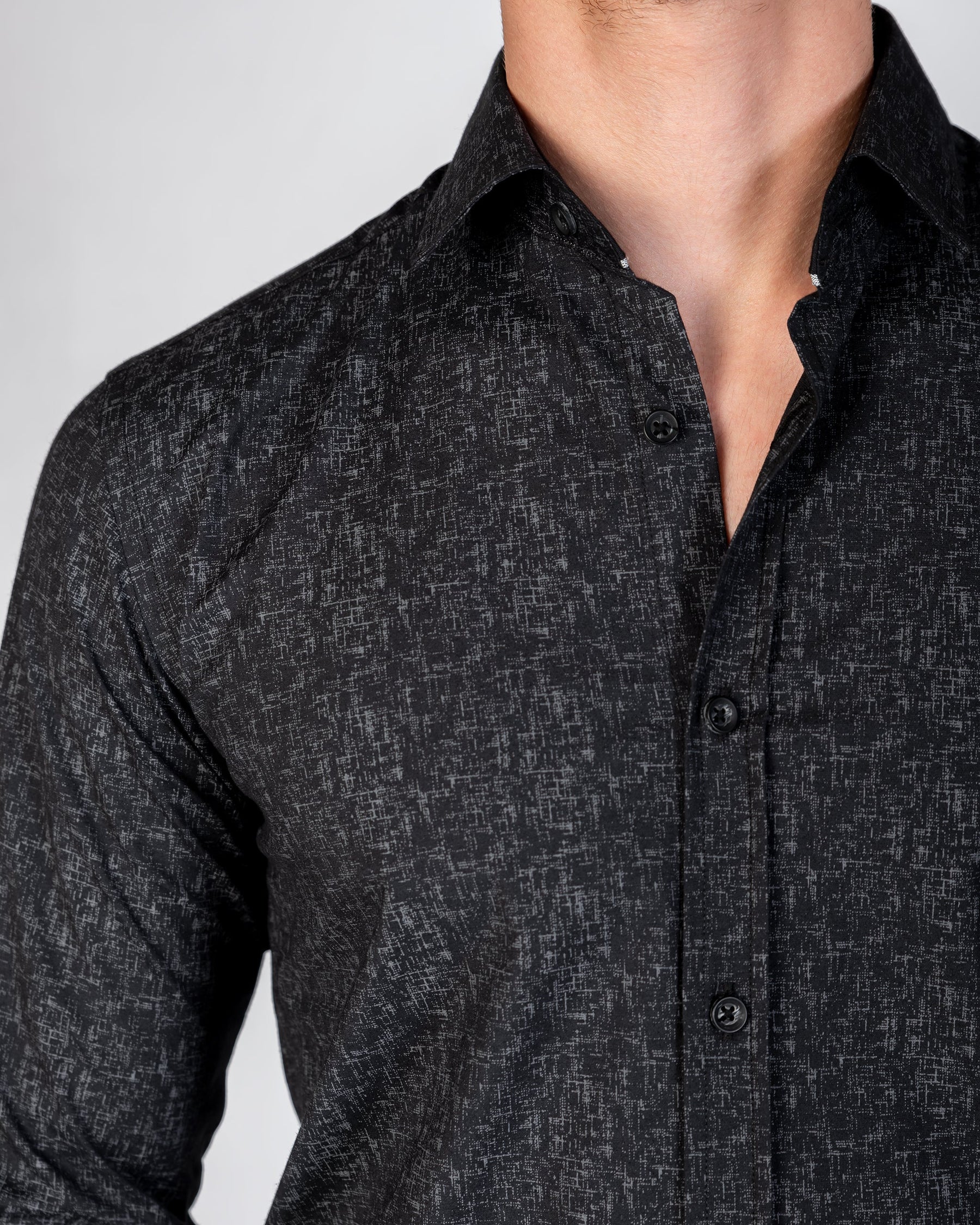 Shirt Printed Cotton - Black