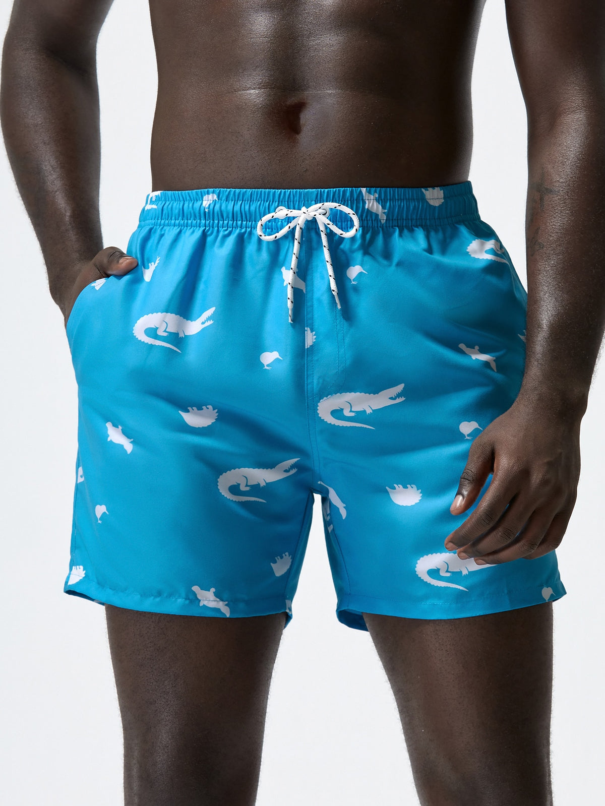 Printed Swim Shorts - Crocodile