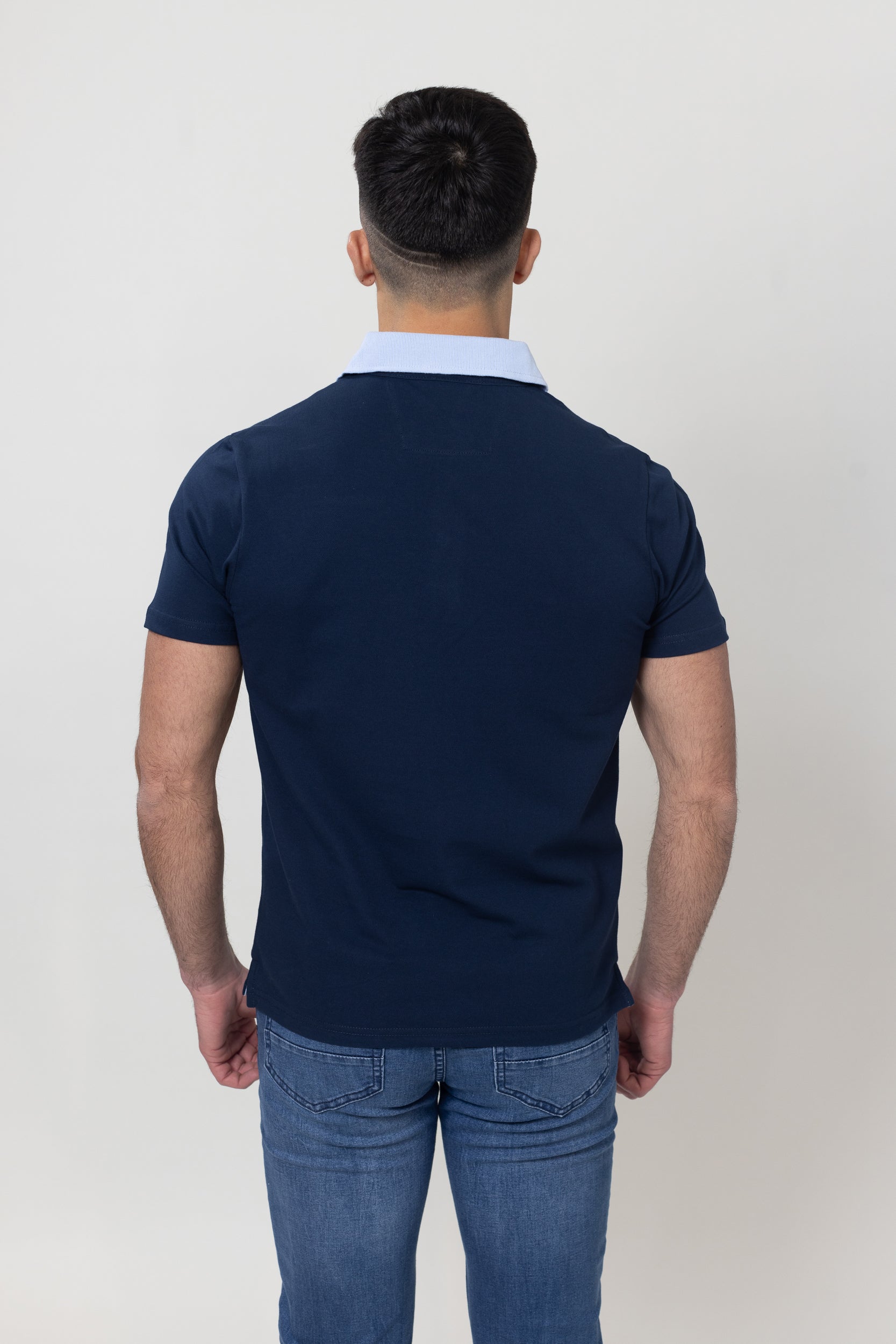 Pique Polo T-Shirt - Navy