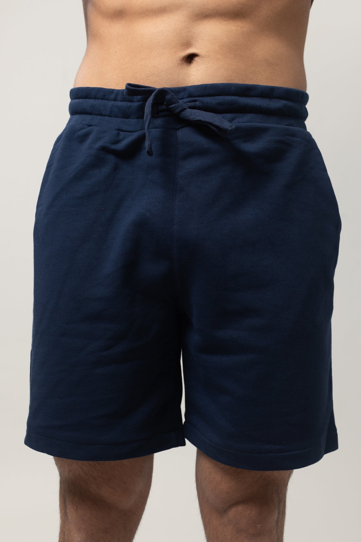 Plain French Terry Jogging Short - Navy