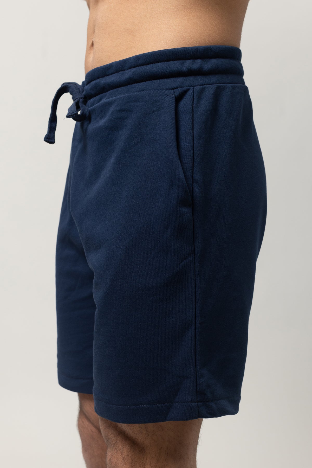 Plain French Terry Jogging Short - Navy