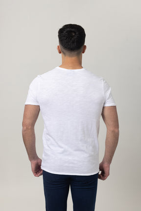 Washer Round Neck T-Shirt - White