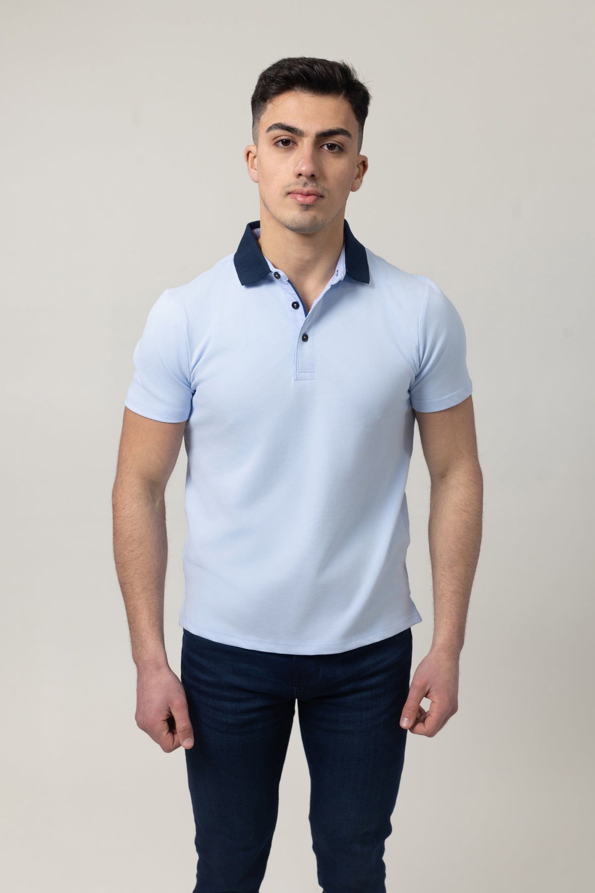 Pique Polo T-Shirt - Blue