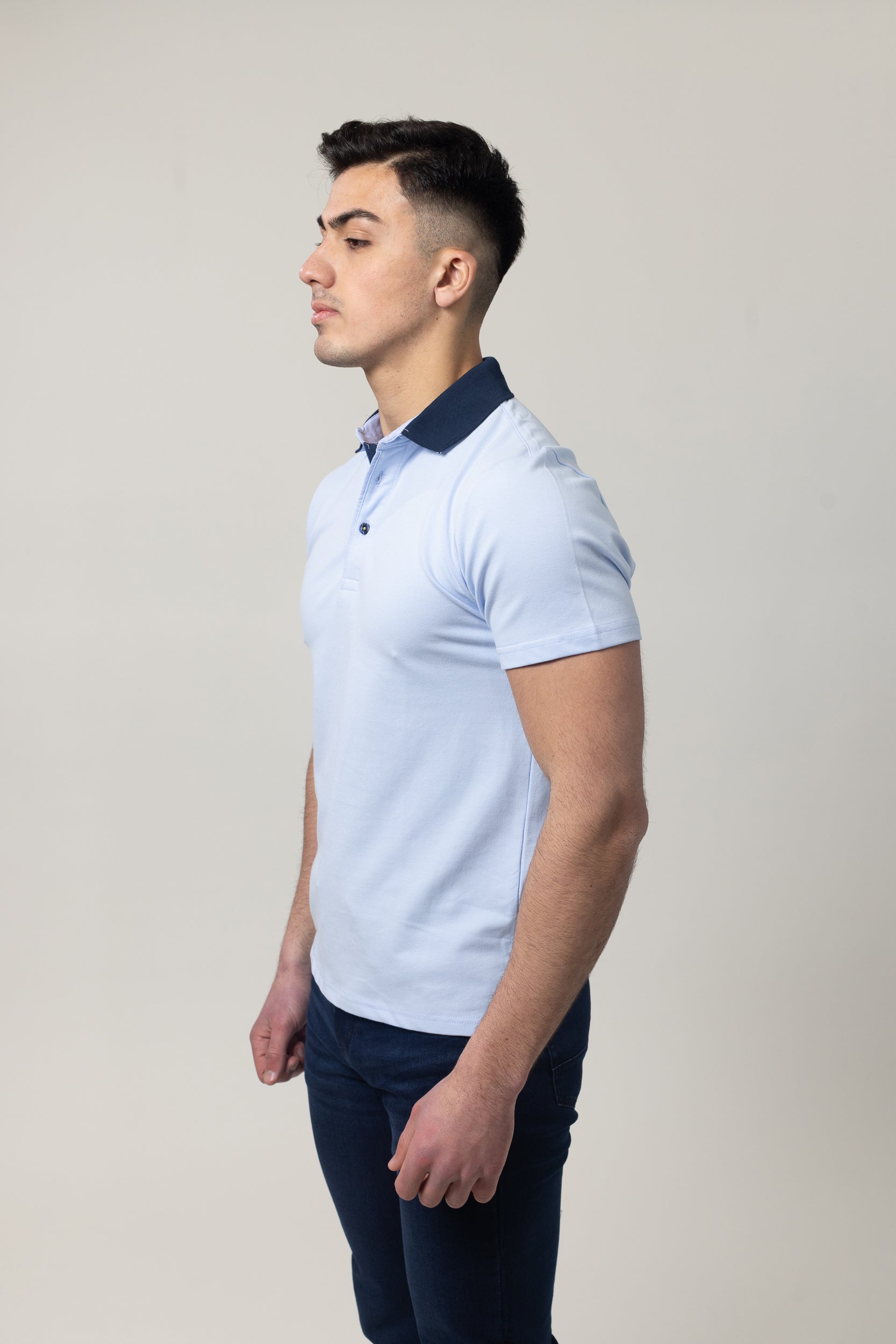 Pique Polo T-Shirt - Blue