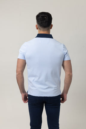 Pique Polo T-Shirt - Blue