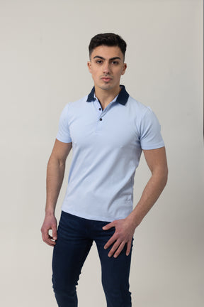 Pique Polo T-Shirt - Blue