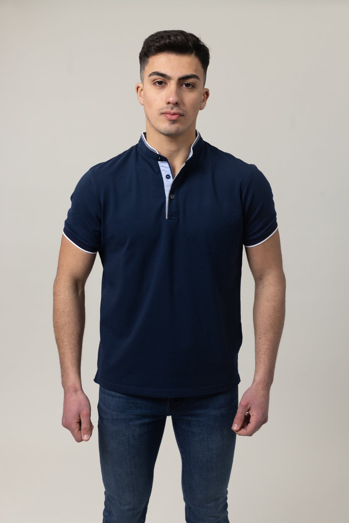 Pique Polo T-Shirt - Navy