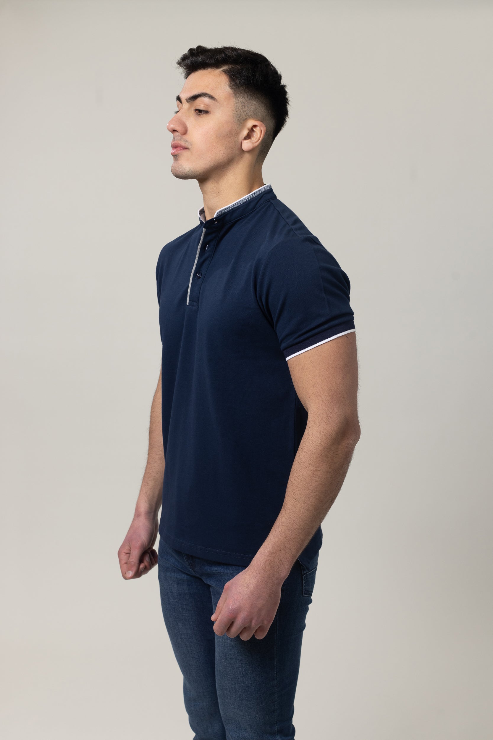 Pique Polo T-Shirt - Navy