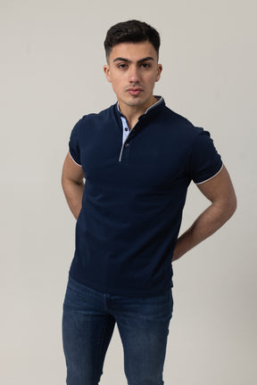 Pique Polo T-Shirt - Navy