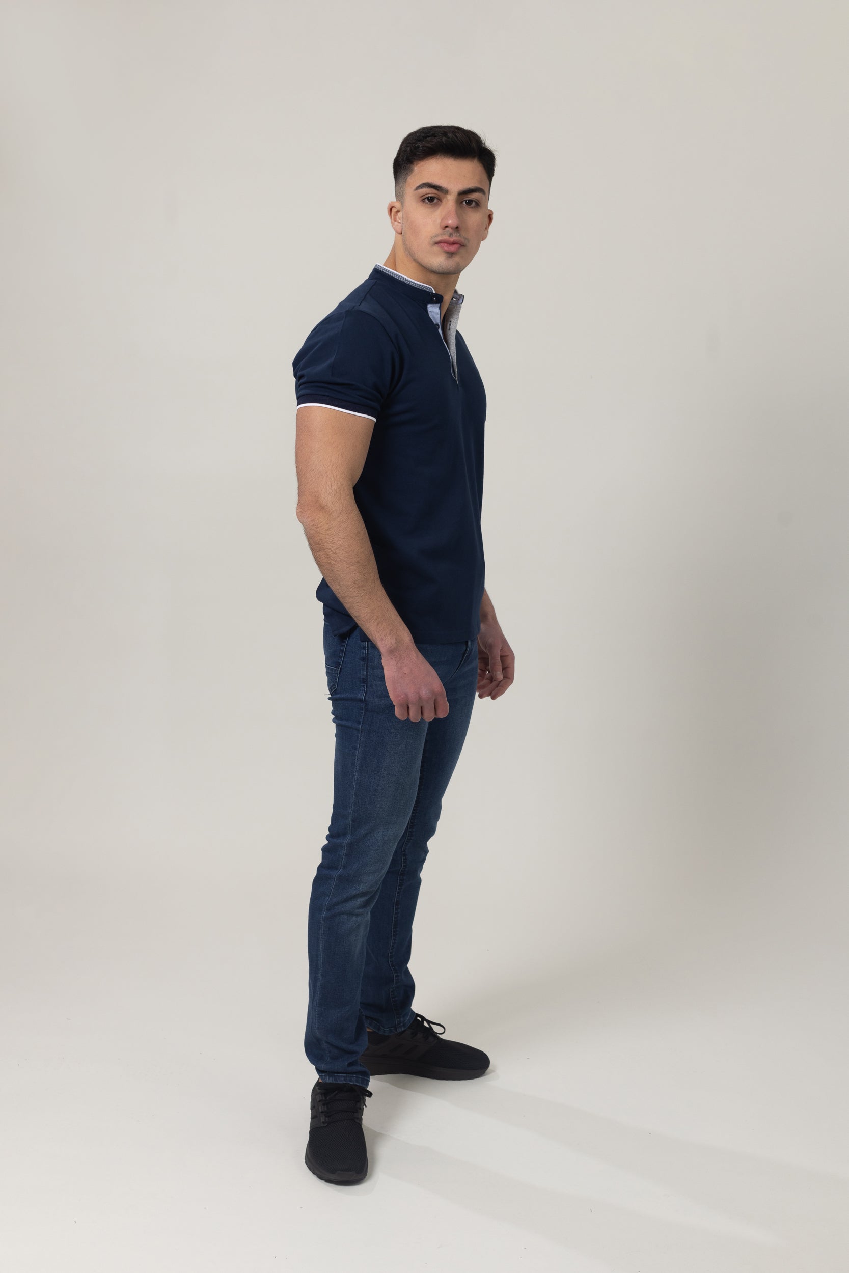 Pique Polo T-Shirt - Navy