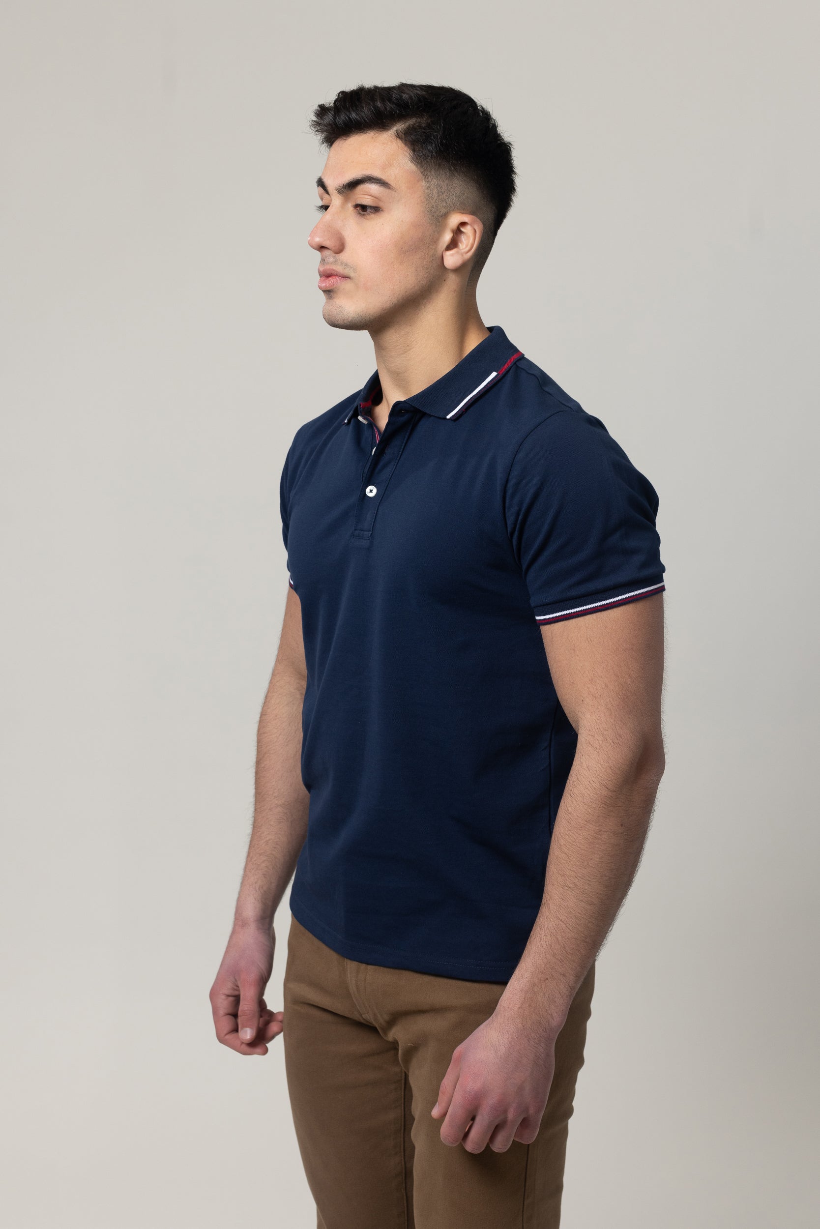 Pique Polo T-Shirt - Navy