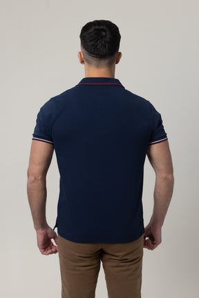 Pique Polo T-Shirt - Navy