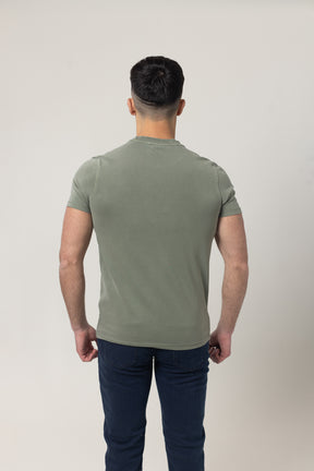 Washer Round Neck Pique - Green