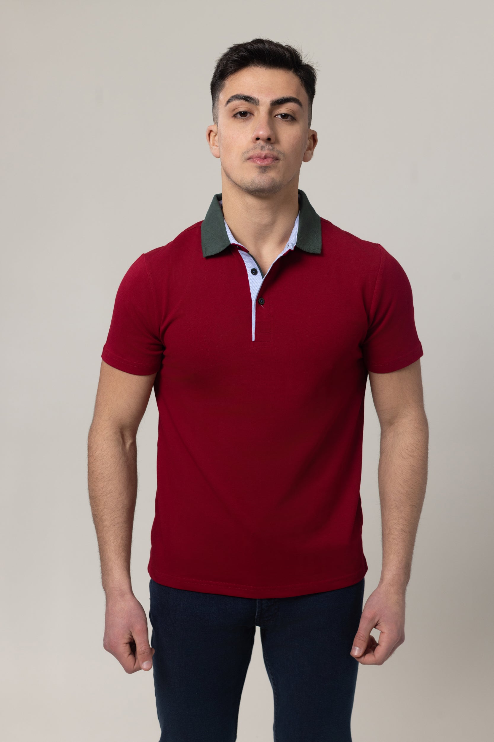 Pique Polo T-Shirt - Burgandy