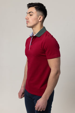 Pique Polo T-Shirt - Burgandy