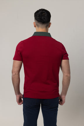 Pique Polo T-Shirt - Burgandy