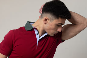 Pique Polo T-Shirt - Burgandy