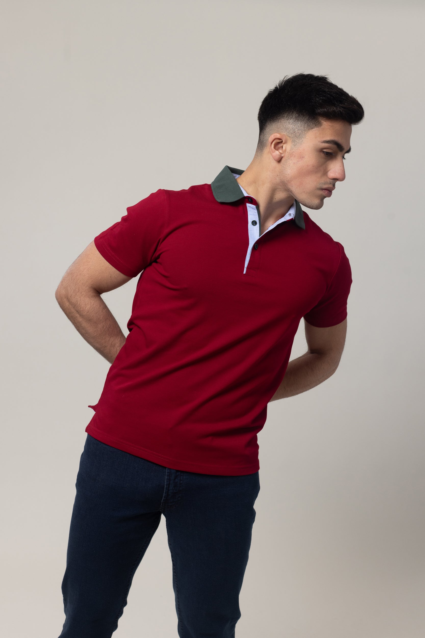 Pique Polo T-Shirt - Burgandy