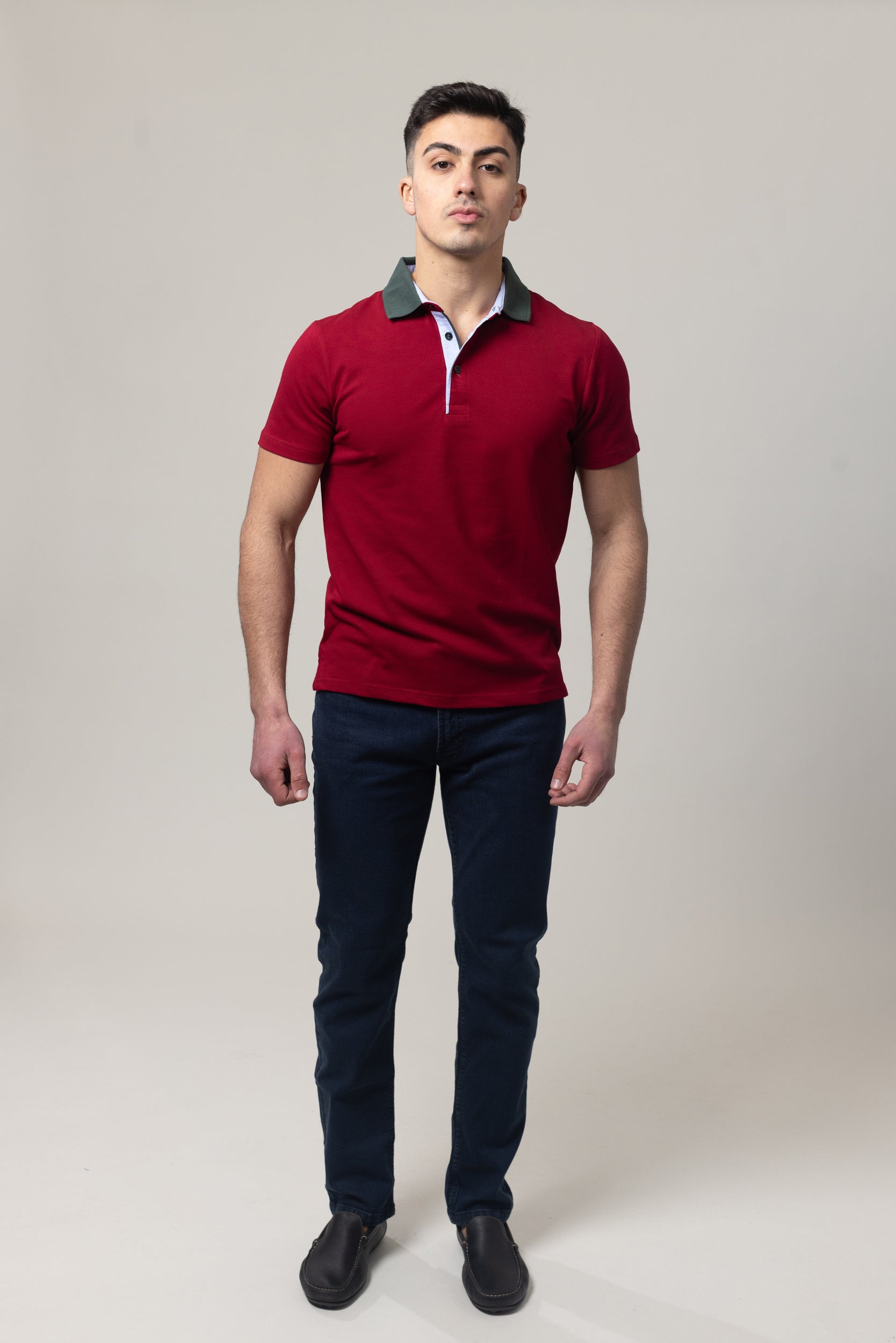 Pique Polo T-Shirt - Burgandy