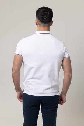 Pique Polo T-Shirt - White