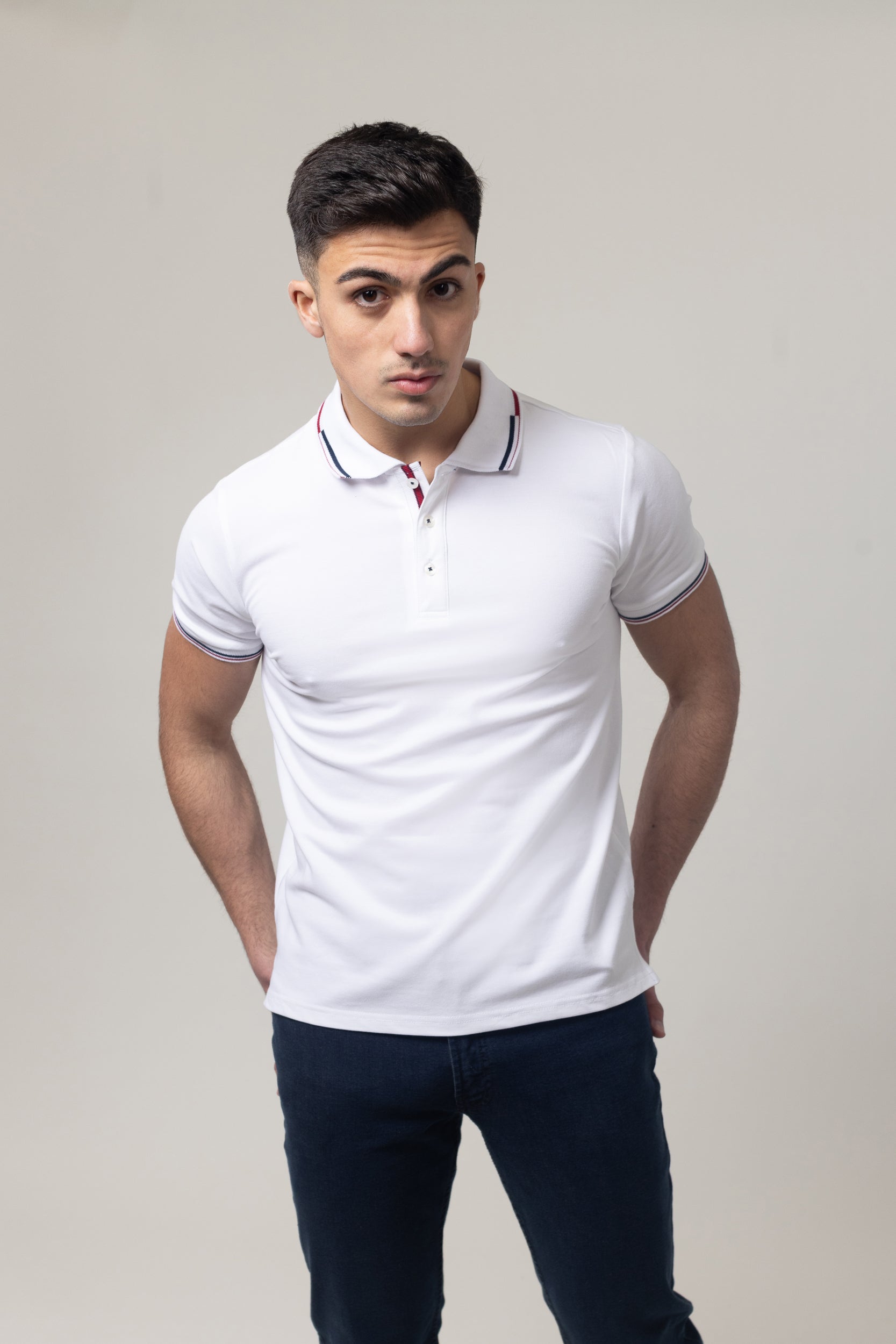 Pique Polo T-Shirt - White