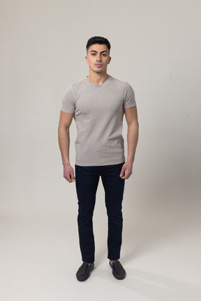 Washer Round Neck Pique - Sand