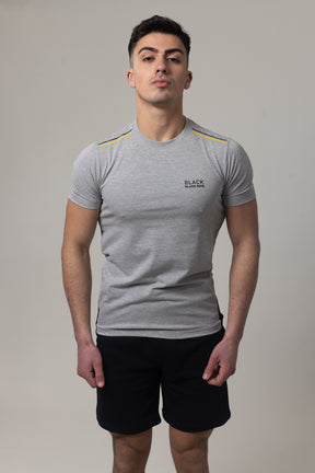 T-Shirt Cotton Lycra Round Neck  - Grey