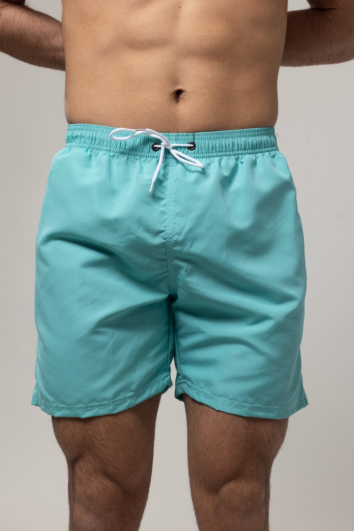 Plain Swim Shorts - Aqua