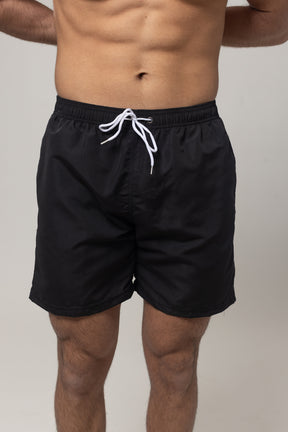 Plain Swim Shorts - Black