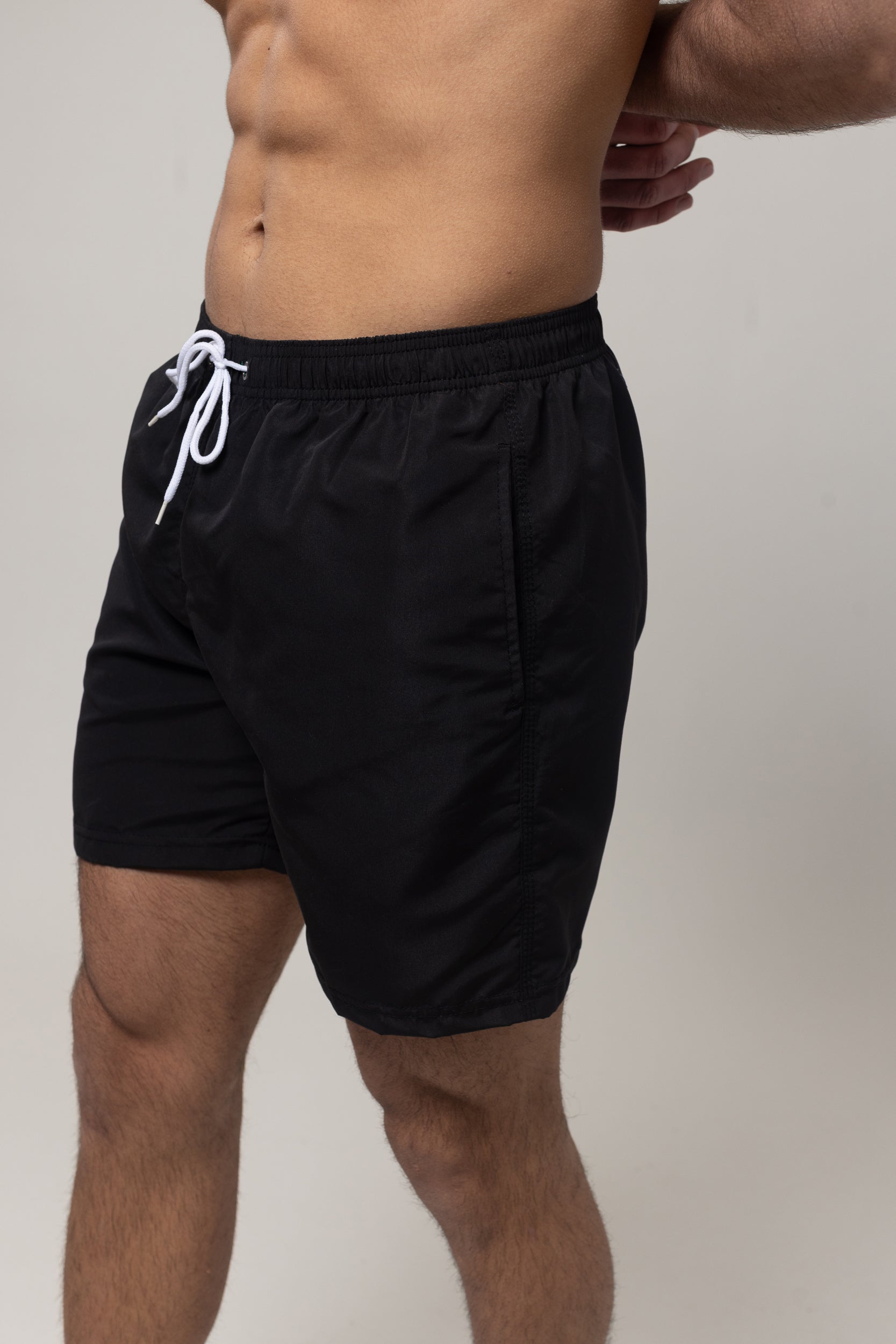 Plain Swim Shorts - Black