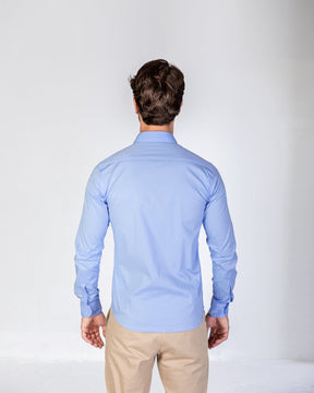 Shirt Poplin  - Blue